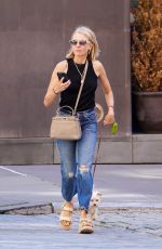 NAOMI WATTS in Denim Out with Her Dog in New York 09/14/2023