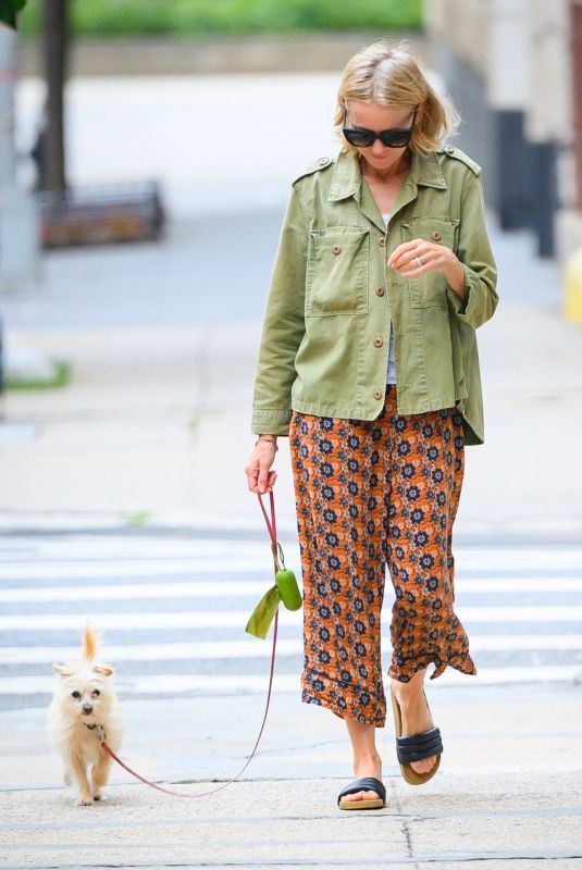 NAOMI WATTS Out with Her DOg in New York 09/08/2023