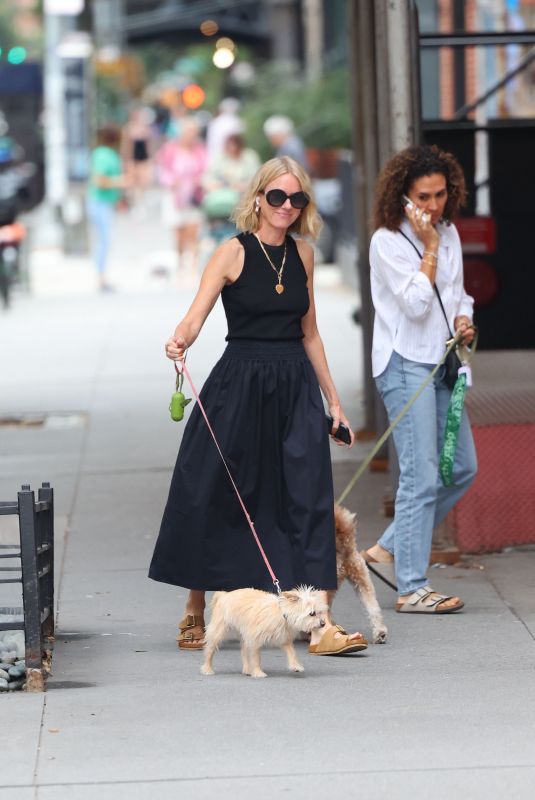 NAOMI WATTS Out with Her Dog Izzy in New York 09/17/2023