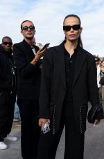NATASHA POLY Leaves Givenchy SS2024 Show at Paris Fashion Week 09/28/2023