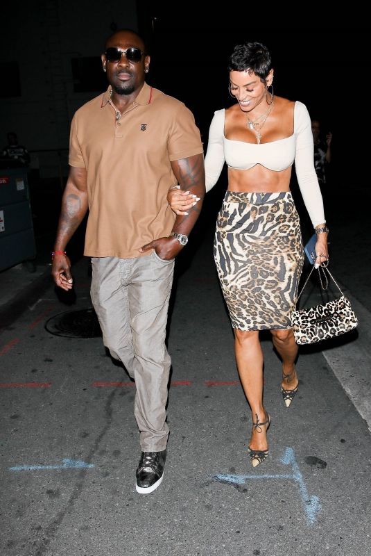 NICOLE MURPHY and Her Boyfriend on a Dinner Date at Funke in Beverly Hills 09/01/2023