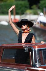 NIEVES ALVAREZ Arrives at Excelsior Hotel in Venice 09/05/2023
