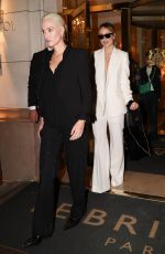 OLIVIA WILDE Out with Friends for Dinner in Paris 09/28/2023