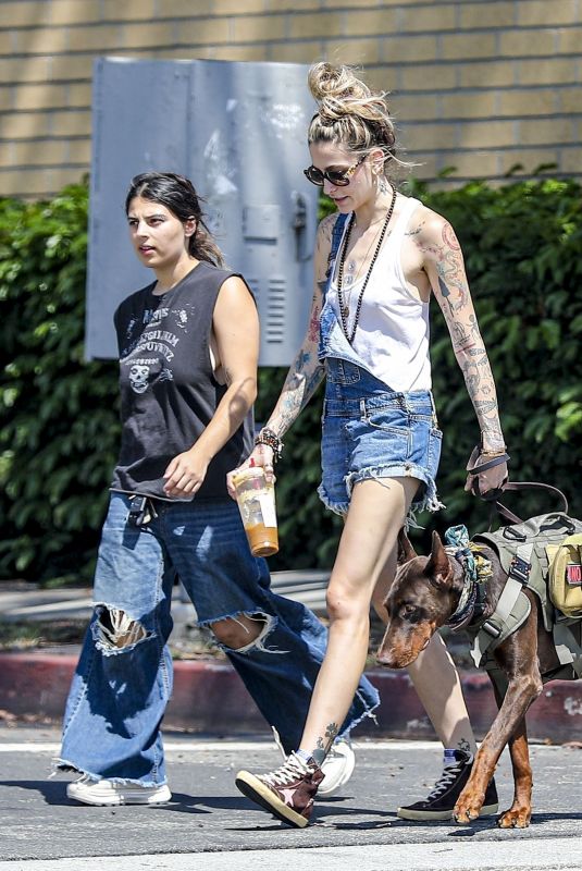 PARIS JACKSON Out with Her Dog and a Friend in Los Angeles 09/10/2023