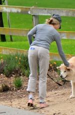 RENEE ZELLWEGER Out with Her Dog on Labor Day Weekend in Los Angeles 09/03/2023