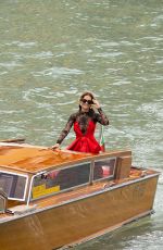 RITA ORA on a Boat in Venice 08/30/2023