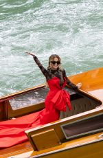 RITA ORA on a Boat in Venice 08/30/2023