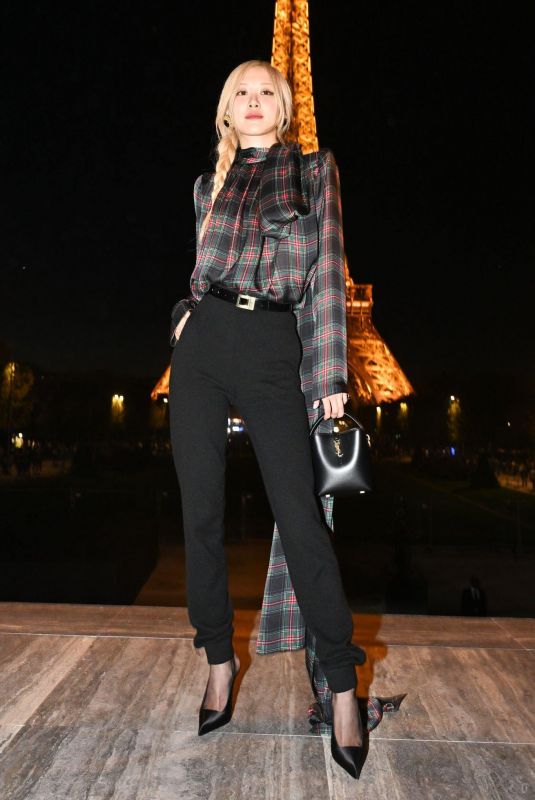 ROSE at Saint Laurent Womenswear Spring/summer 2024 Show at Paris Fashion Week 09/26/2023
