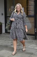 SARA DAVIES Leaves BBC Morning Live Studios in Manchester 09/12/2023