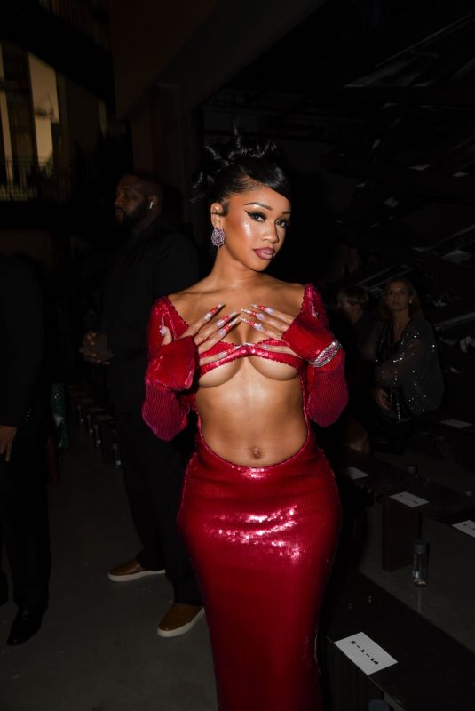 SAWEETIE at LaQuan Smith Fashion Show at NYFW in New York 09/11/2023