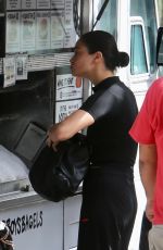 SHANINA SHAIK Picking up Breakfast at Yeastie Boys in New York 09/13/2023