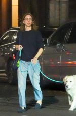SOFIA COPPOLA Night Out with Her Dog in New York 09/21/2023