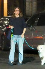 SOFIA COPPOLA Night Out with Her Dog in New York 09/21/2023