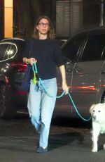 SOFIA COPPOLA Night Out with Her Dog in New York 09/21/2023