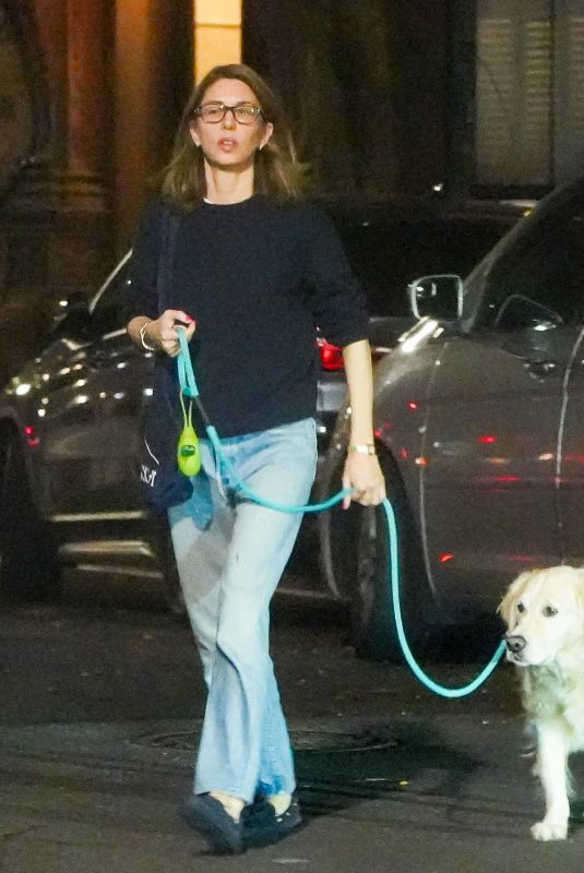 SOFIA COPPOLA Night Out with Her Dog in New York 09/21/2023