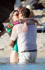 SOPHIE TURNER in Swimsuit on the Set of Joan at a Beach in Spain 09/15/2023