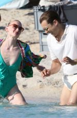 SOPHIE TURNER in Swimsuit on the Set of Joan at a Beach in Spain 09/15/2023
