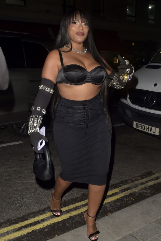 STEFFLON DON Arrives at Perfect Magazine X Valentine Party at London Fashion Week 09/18/2023