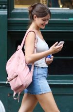 SURI CRUISE in Denim Skirt Out in New York 09/08/2023