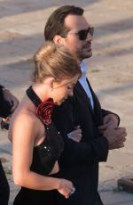 SYDNEY SWEENEY Arrives at Giorgio Armani Cocktail Party in Venice 09/01/2023
