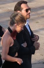 SYDNEY SWEENEY Arrives at Giorgio Armani Cocktail Party in Venice 09/01/2023