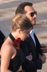 SYDNEY SWEENEY Arrives at Giorgio Armani Cocktail Party in Venice 09/01/2023