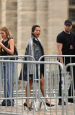 TAYLOR RUSSELL Arrives at Loewe Womenswear Spring/summer 2024 Show at Paris Fashion Week 09/29/2023