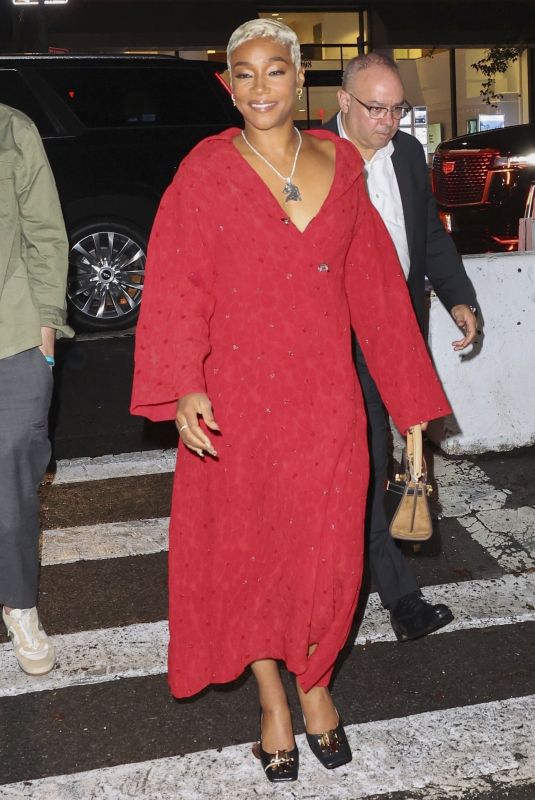 TIFFANY HADDISH Arrives at Tory Burch Fashion Show in New York 09/11/2023