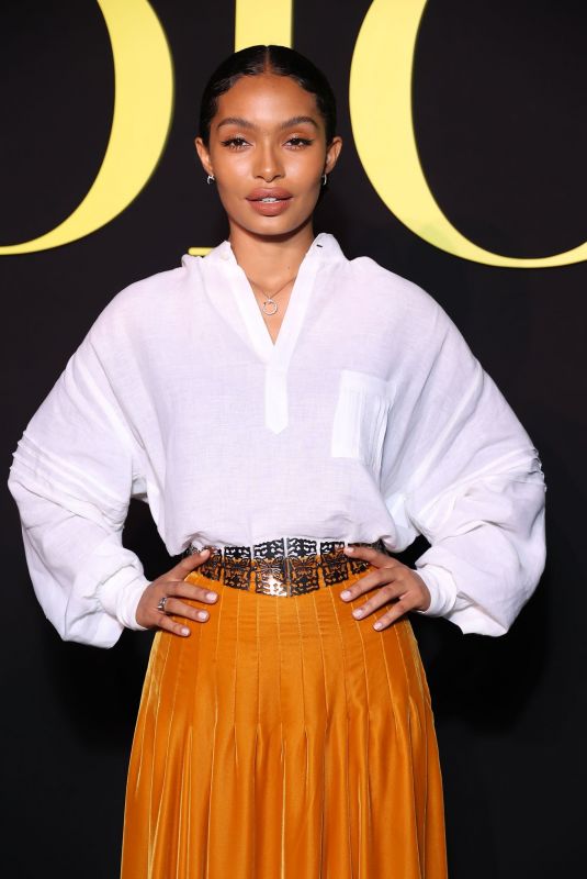 YARA SHAHIDI at Dior Fashion Show at Paris Fashion Week 09/26/2023