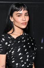 ZOE KRAVITZ at Saint Laurent Womenswear Spring/summer 2024 Show at Paris Fashion Week 09/26/2023