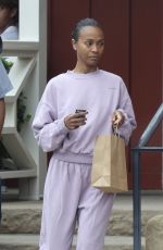 ZOE SALDANA Out for Breakfast in Santa Barbara 09/03/2023