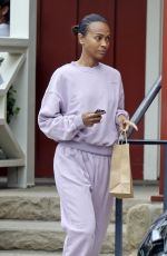 ZOE SALDANA Out for Breakfast in Santa Barbara 09/03/2023