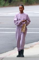 ZOE SALDANA Out for Breakfast in Santa Barbara 09/03/2023