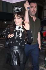 ZOOEY DESCHANEL and Jonathan Scott Arrives at Alice + Olivia Show in New York 09/09/2023