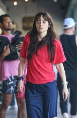 ZOOEY DESCHANEL Heading to Cafe Luxe in Brentwood 09/19/2023