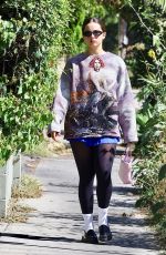 ADDISON RAE with a Friend at Lunch at All Time in Los Feliz 10/11/2023