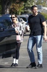 ADDISON RAE with a Friend at Lunch at All Time in Los Feliz 10/11/2023