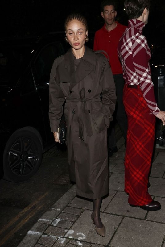 ADWOA ABOAH Out for Burberry Dinner in London 12/12/2023