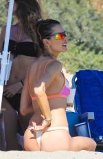 ALESSANDRA AMBROSIO in Bikini at a Beach with Friends in Santa Monica 10/16/2023