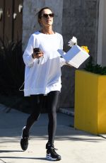 ALESSANDRA AMBROSIO Out with a Flower Bouquet in Brentwood 10/27/2023