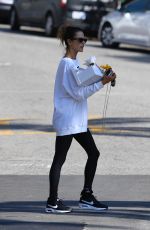 ALESSANDRA AMBROSIO Out with a Flower Bouquet in Brentwood 10/27/2023