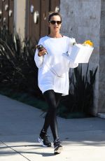 ALESSANDRA AMBROSIO Out with a Flower Bouquet in Brentwood 10/27/2023