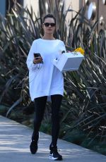 ALESSANDRA AMBROSIO Out with a Flower Bouquet in Brentwood 10/27/2023