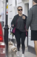 ALICE EVE Out with Her Dog in London 10/04/2023
