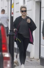 ALICE EVE Out with Her Dog in London 10/04/2023