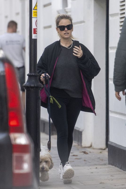 ALICE EVE Out with Her Dog in London 10/04/2023