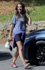 ALISON BRIE Out for a Walk in Los Angeles 10/10/2023