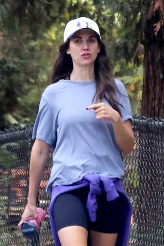 ALISON BRIE Out for a Walk in Los Angeles 10/10/2023