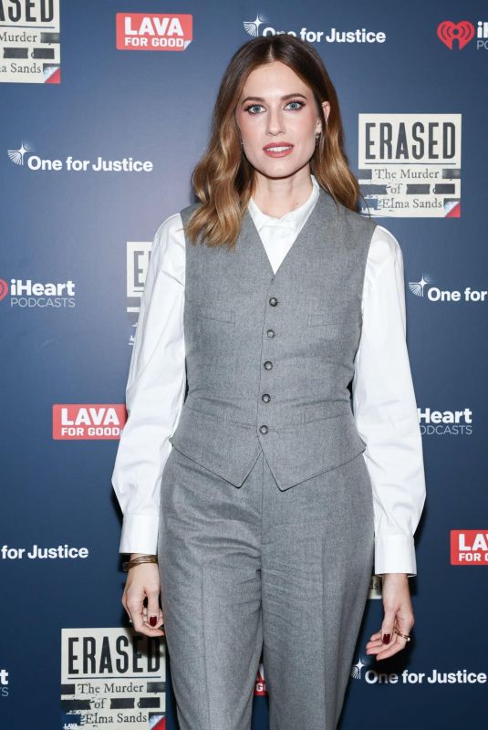 ALLISON WILLIAMS at Erased: The Murder of Elma Sands Podcast Launch Party in New York 10/25/2023