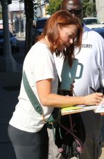 ALYSON HANNIGAN Arrives at Practice at DWTS Studios in Los Angeles 10/06/2023